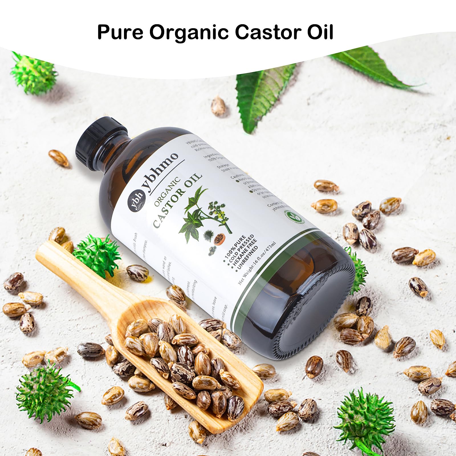 YBHMO castor oil used as a carrier oil for blends and massages