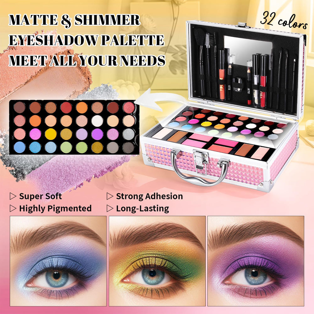 YBUETE four-blush highlight contour palette offering versatile cheek tones.