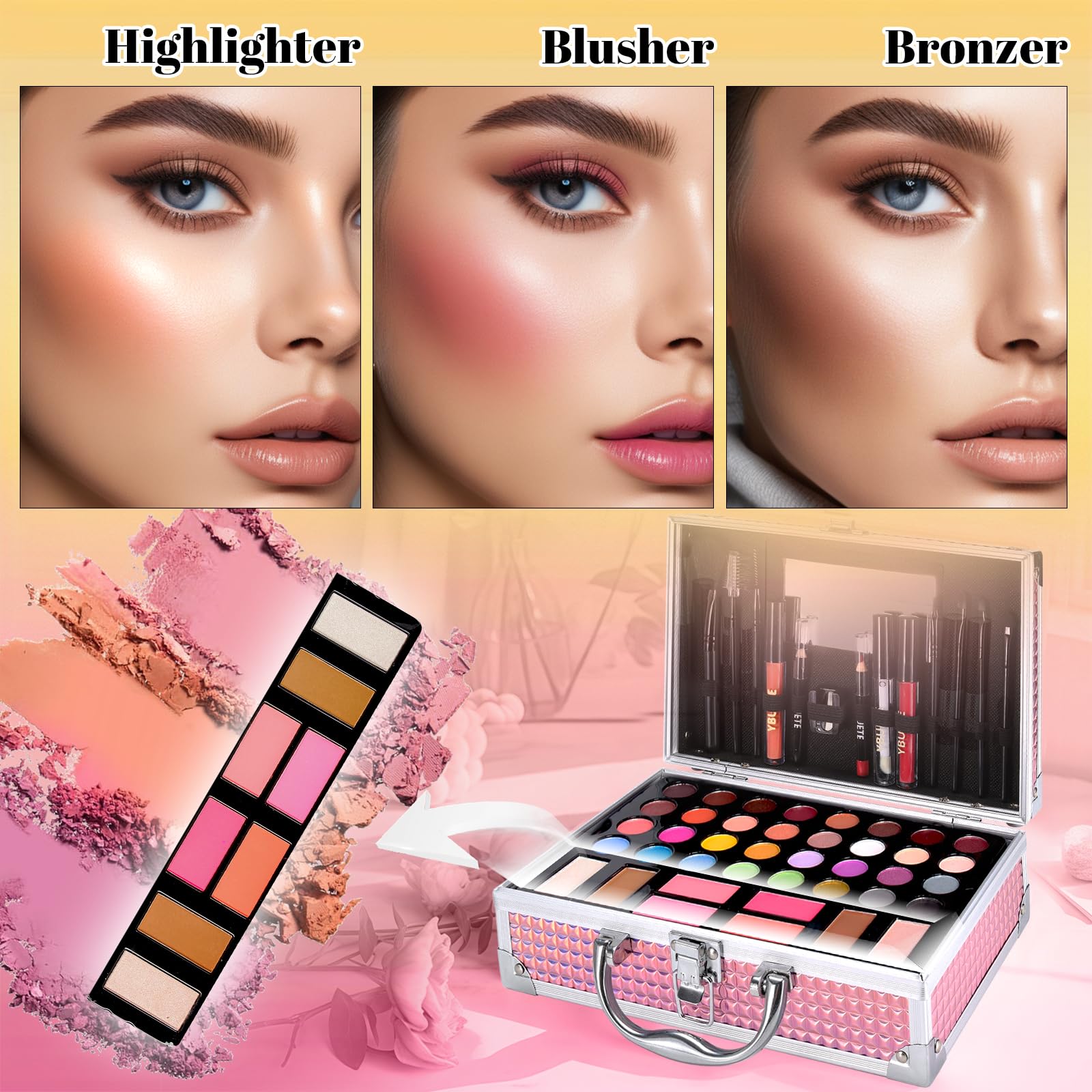 YBUETE lip gloss and lip oil duo providing shine and moisture for lips.