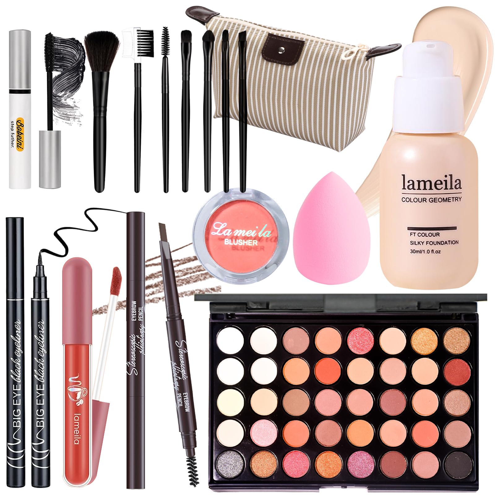 YBUETE makeup set 40-color eyeshadow palette for versatile daily looks