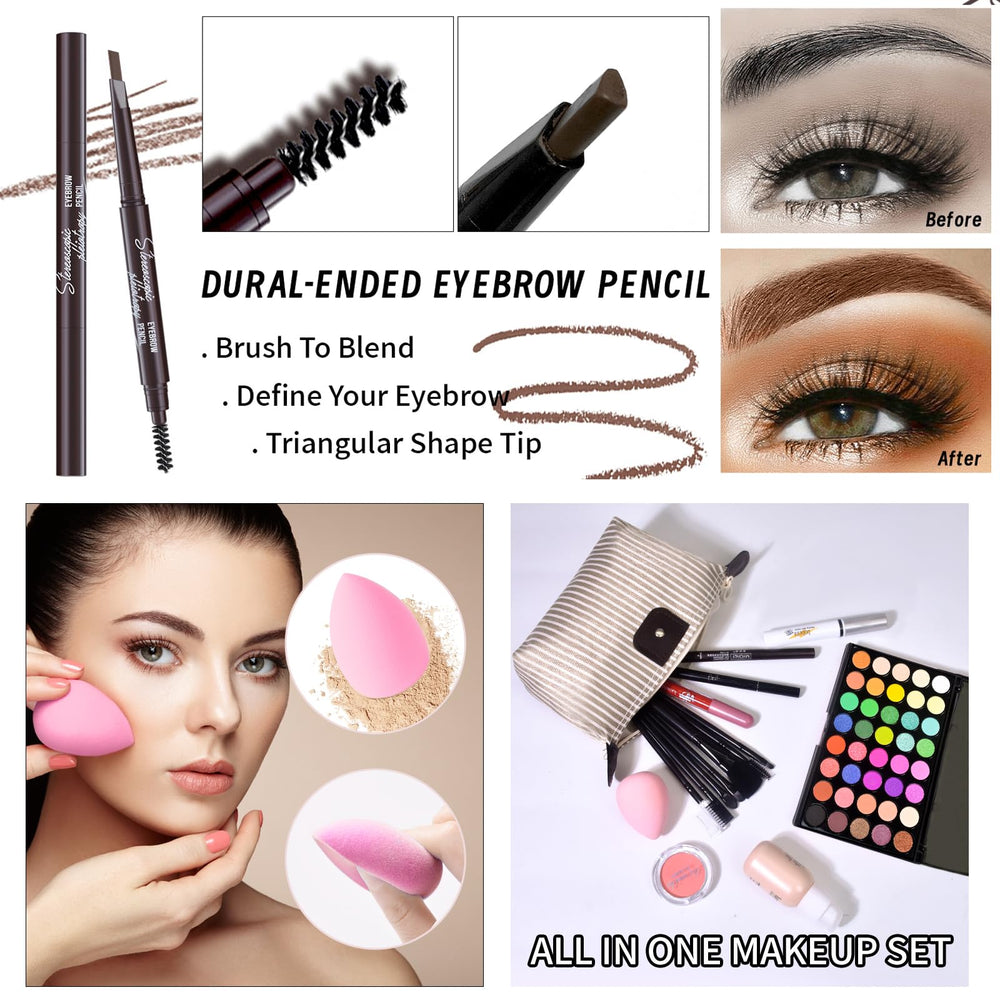 YBUETE makeup set eyeliner delivers clean lines that last.