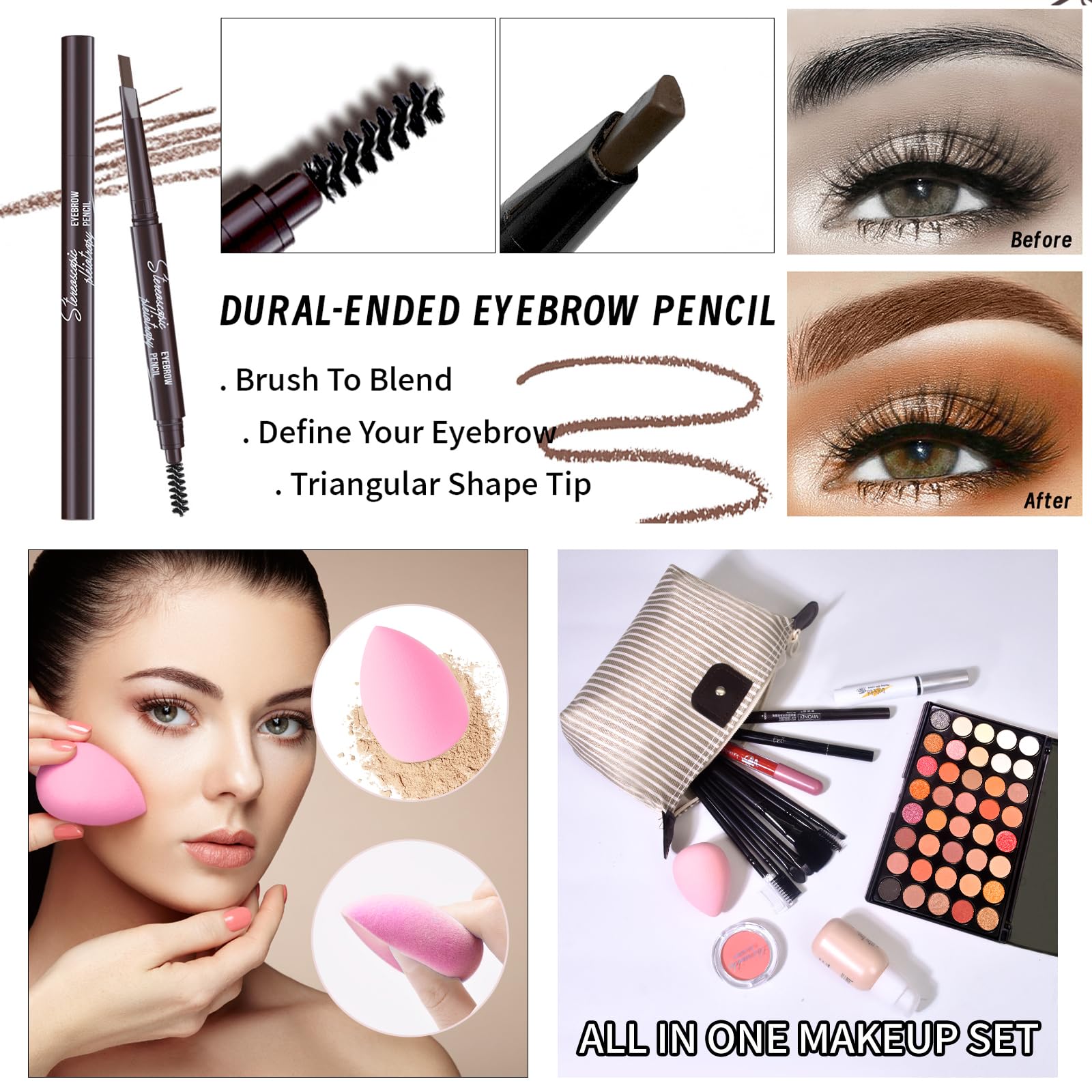 YBUETE makeup set eyeliner creates precise lines for eye definition