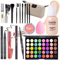 YBUETE makeup set palette shows 40 shades for versatile looks.