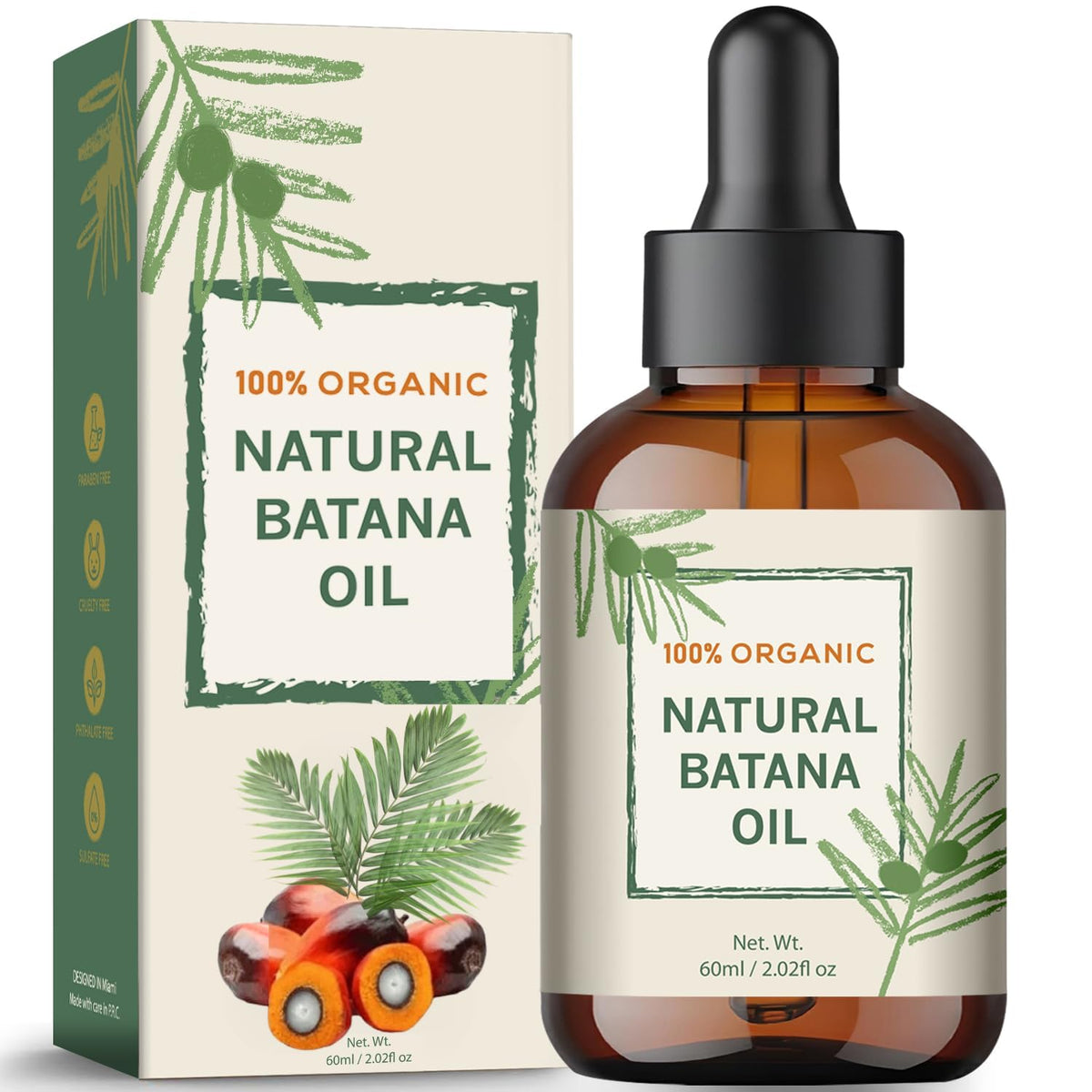 YBW Batana Oil bottle pour showing rich scalp nourishment.