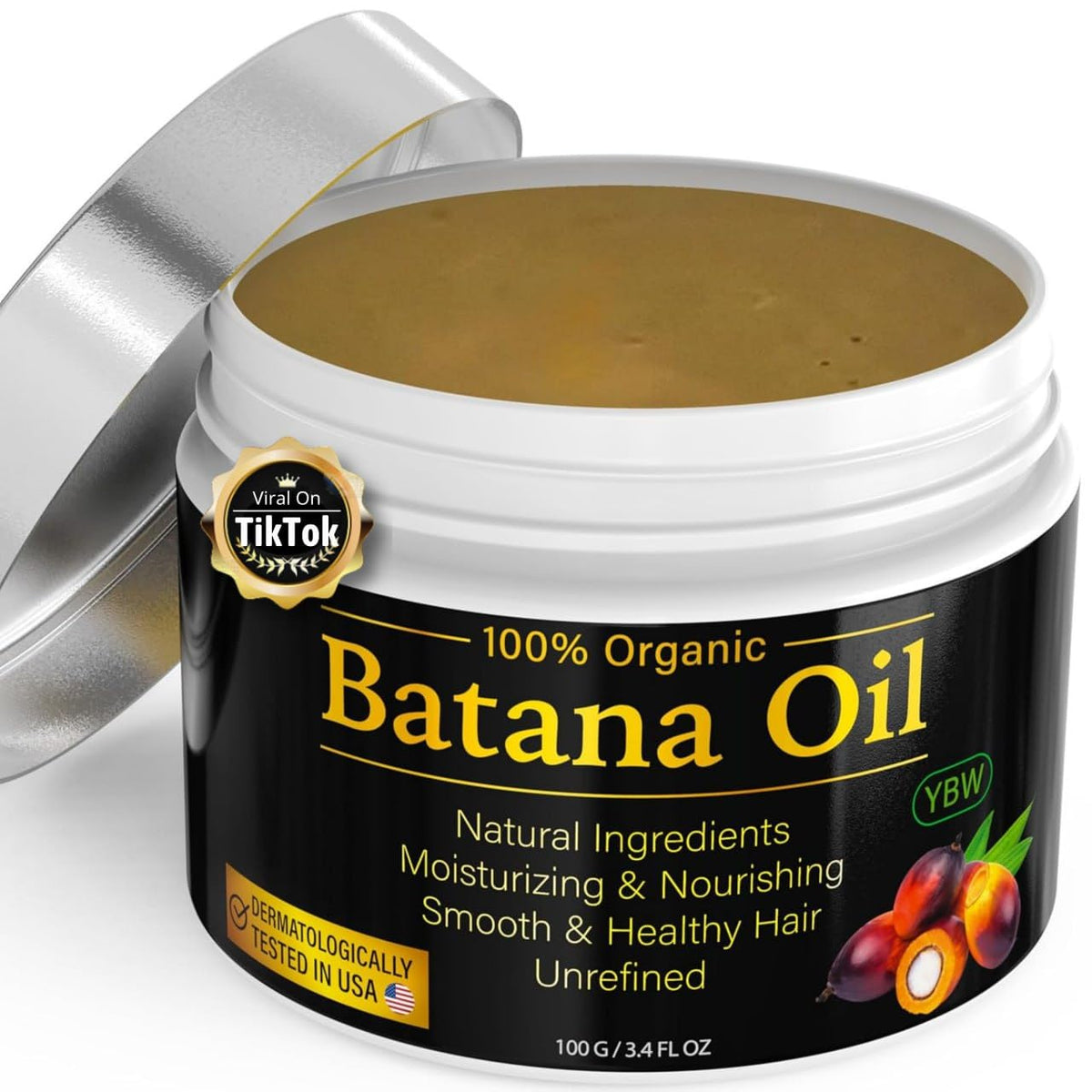 YBW Batana Oil bottle hydrates scalp and nourishes hair with natural moisture