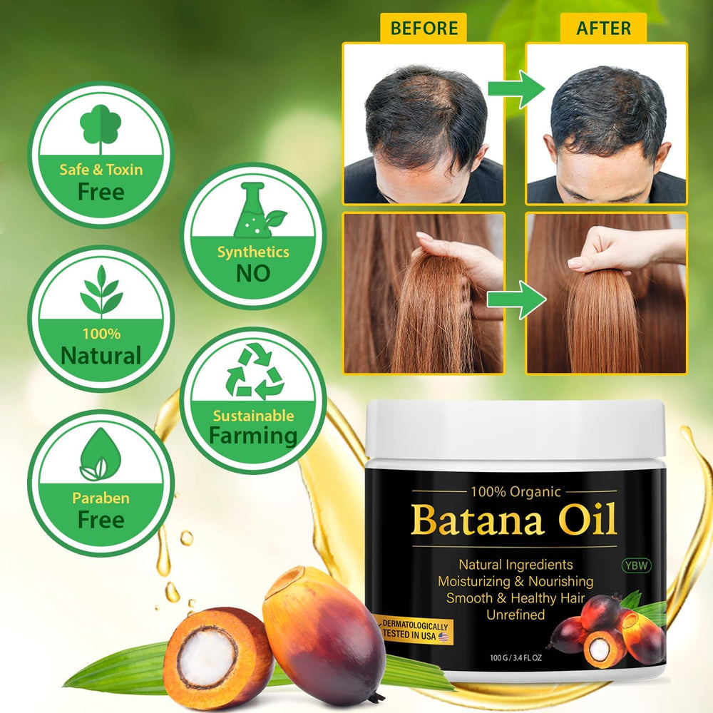 YBW Batana Oil jar packaging highlights handcrafted, sustainable Honduran ingredients