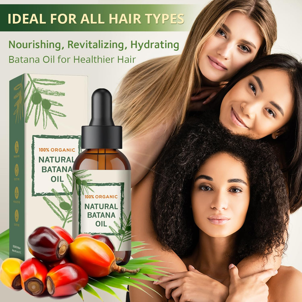 YBW Batana Oil packaging and 2.02 fl oz bottle.