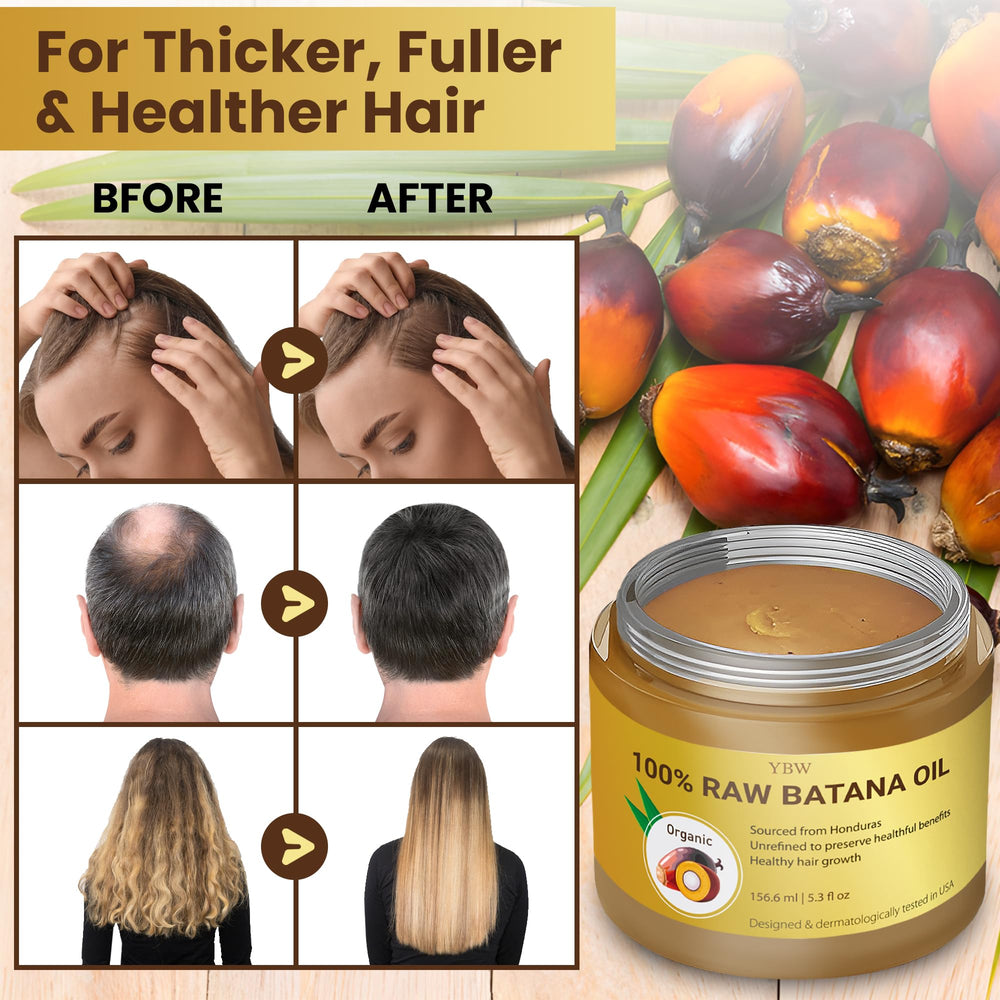 YBW Batana Oil shine enhances smoothness and hair glow
