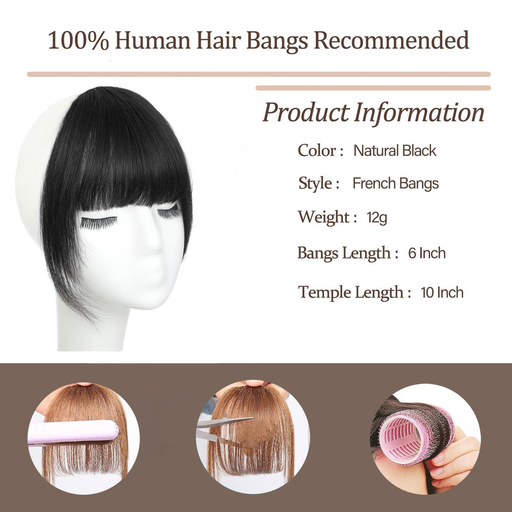 YBYMCAI clip-in bangs secure with a robust clip for all-day comfort.