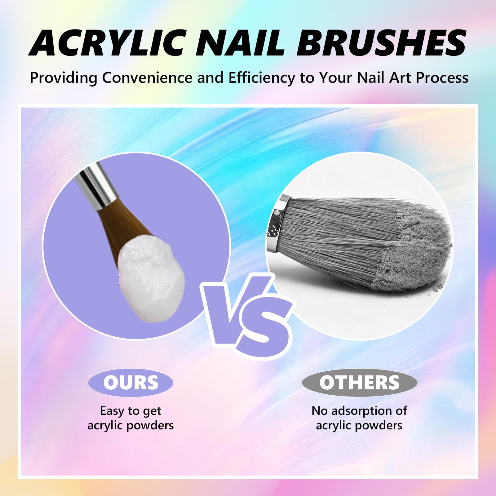 YCHULIFOX versatile brushes support acrylics, dip powder, and gel techniques for varied looks.