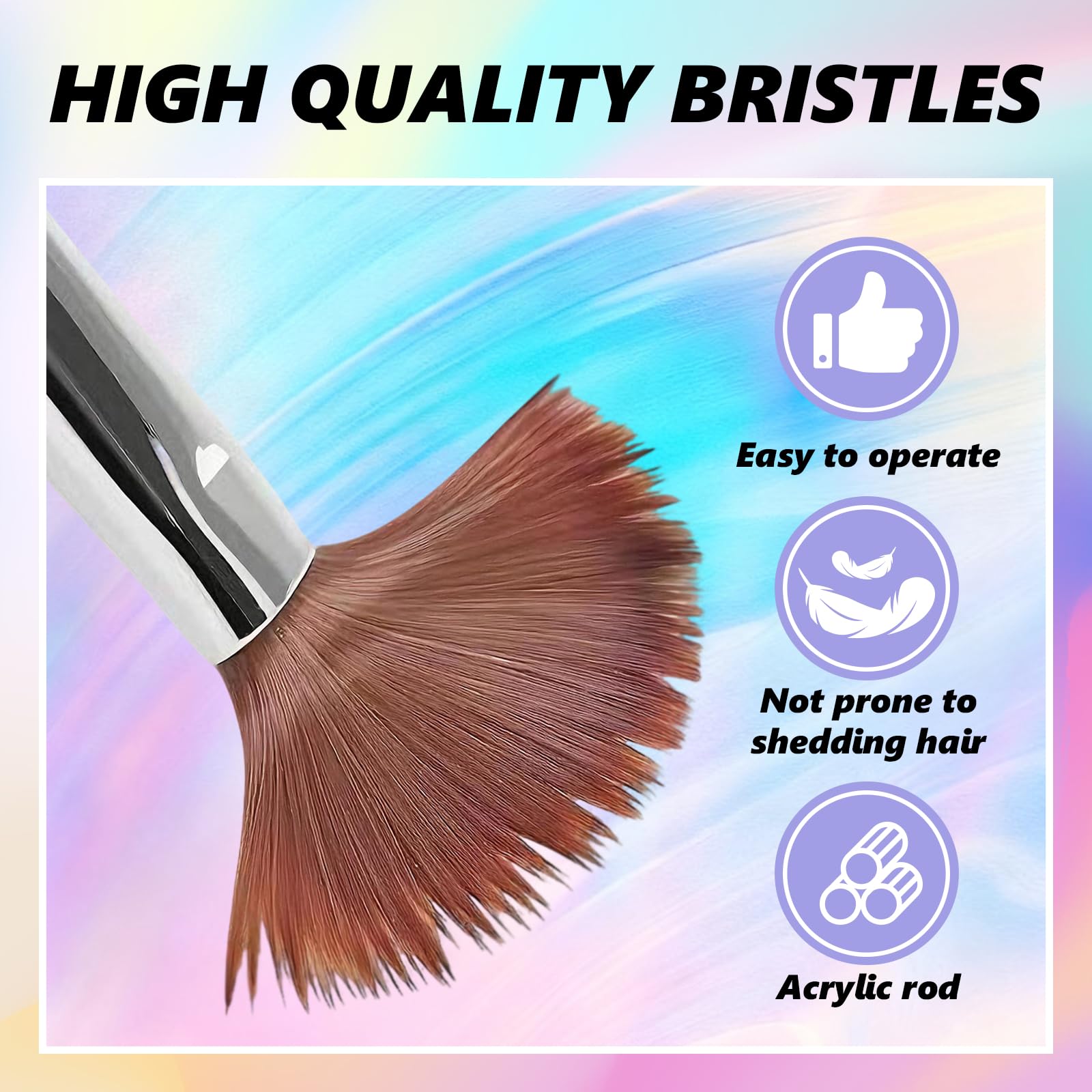YCHULIFOX premium synthetic brush heads stay sharp and easy to clean, with no shedding.