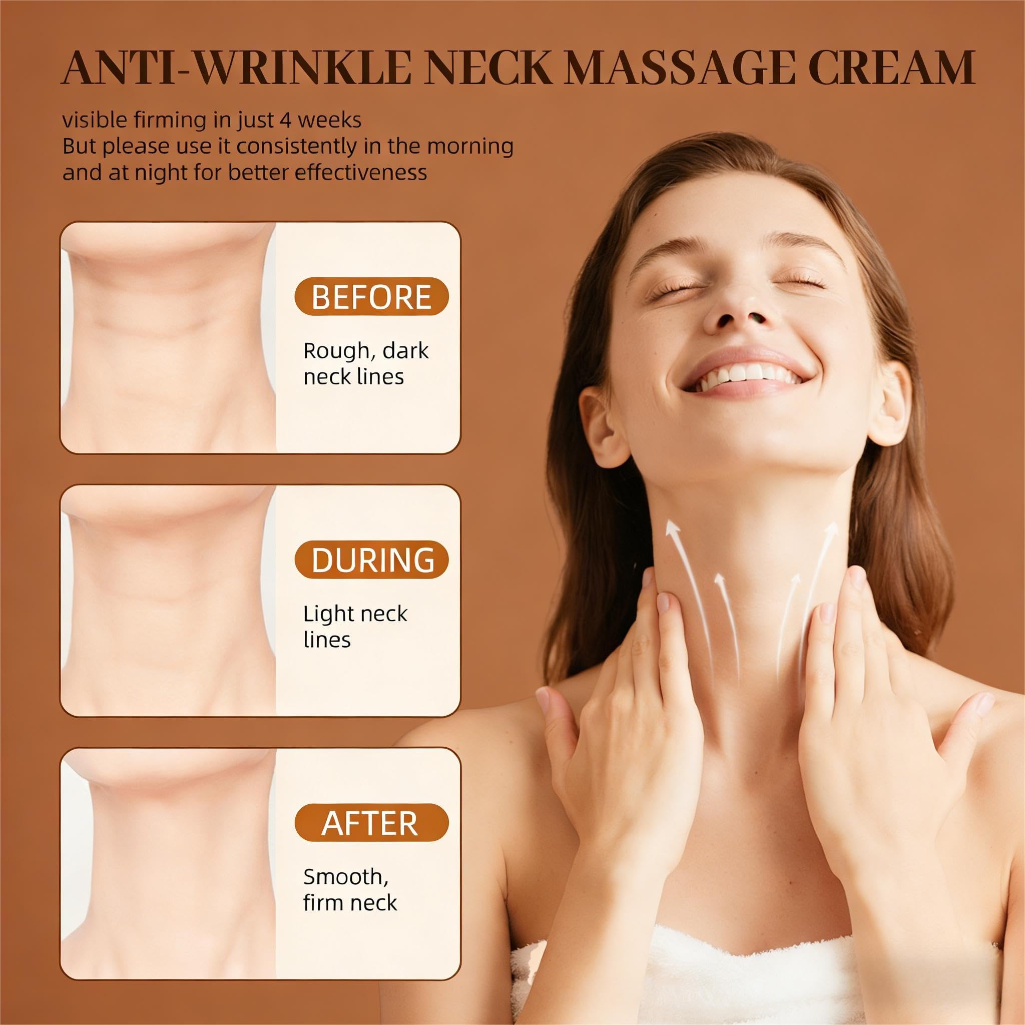 YCQQPRO Angel Silk neck cream close-up demonstrating smoothing texture