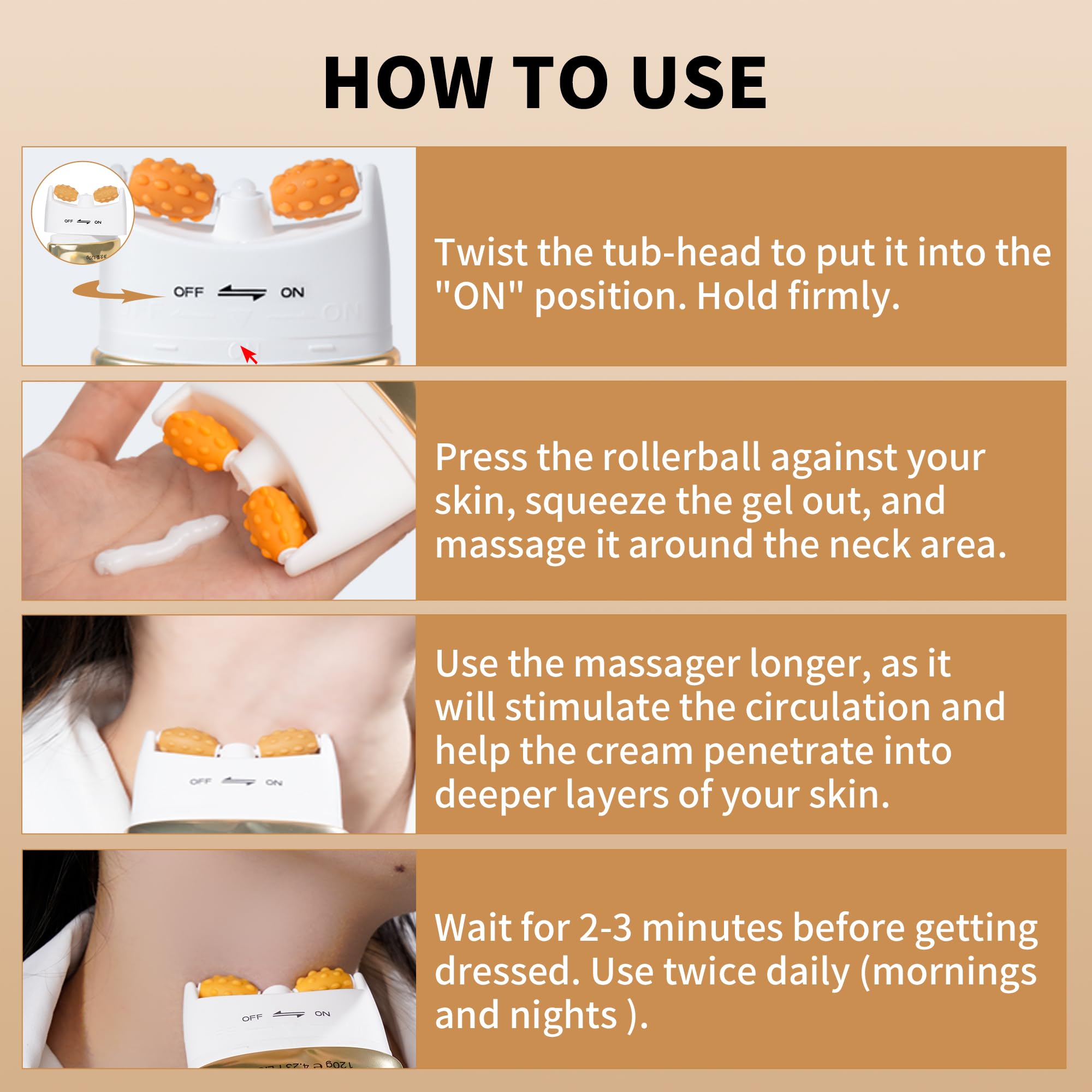 Ycz Ah8 daily skincare neck routine with neck cream.