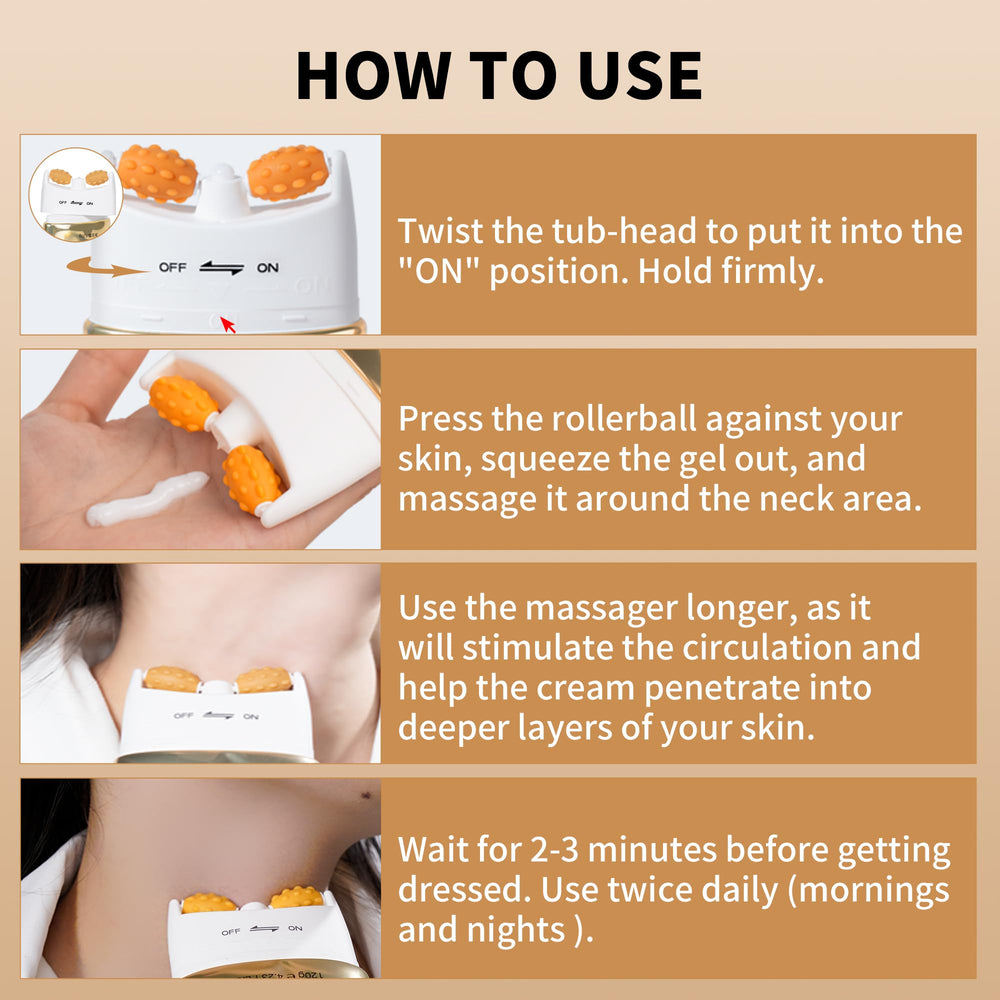 Ycz Ah8 daily skincare neck routine with neck cream.