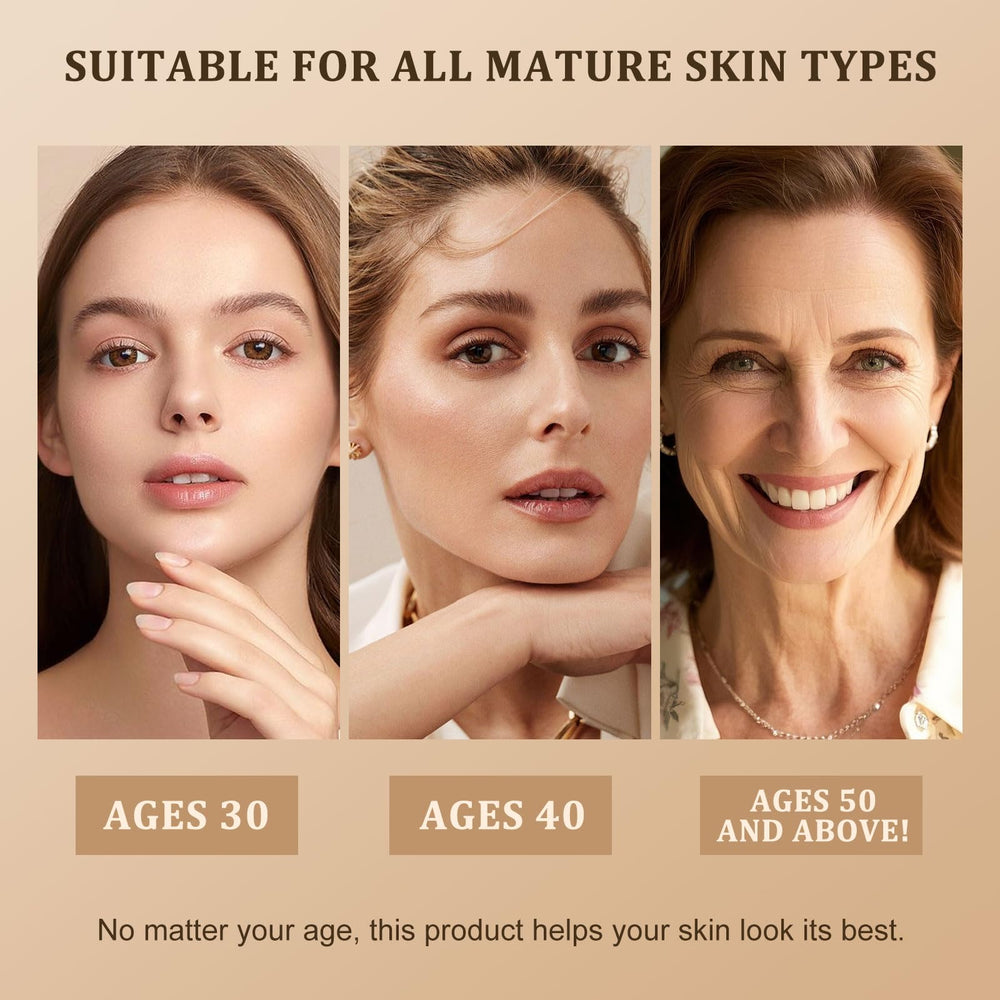 Ycz Neck-Eye Care model application ready for makeup with smooth finish.