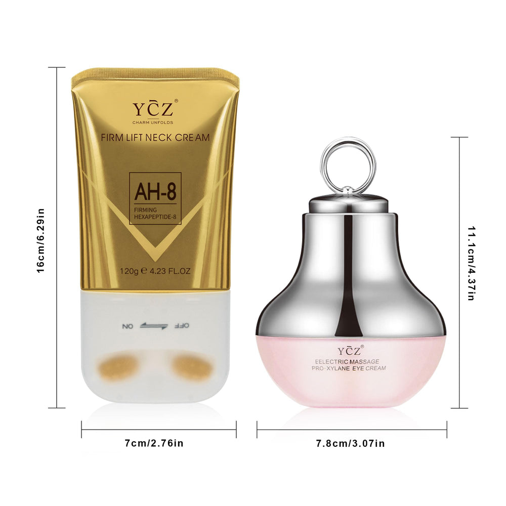 Ycz Neck-Eye Care set packaging box displaying convenient all-in-one skincare solution.