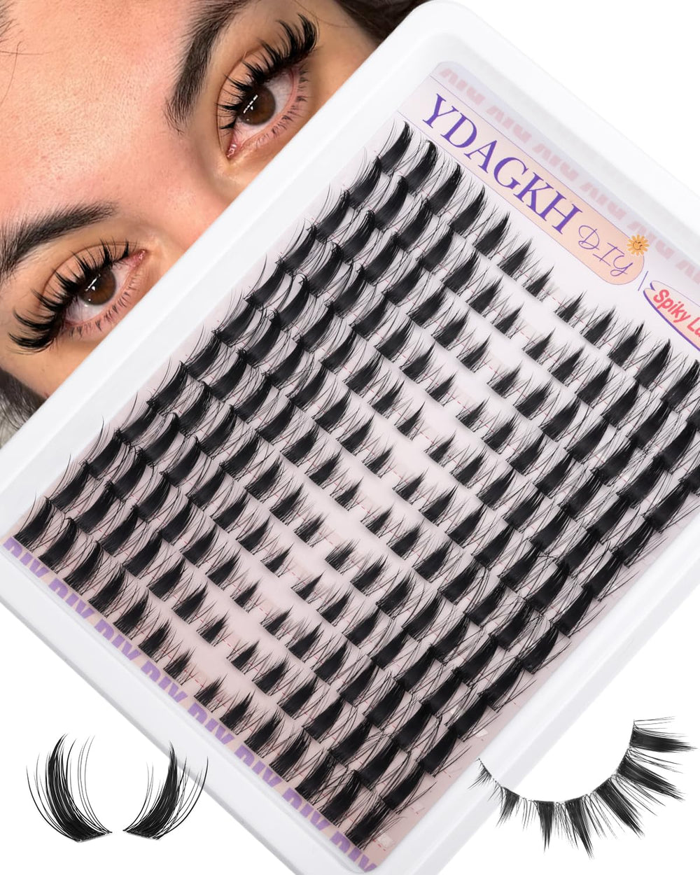 YDAGKH 168-piece set offers reusable, flexible lashes for many looks.