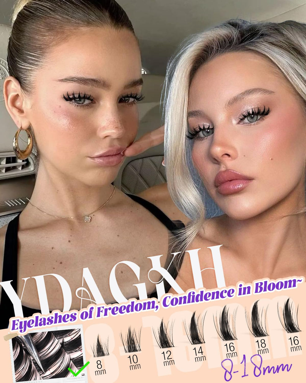 YDAGKH DIY cat-eye looks with customizable spike clusters.