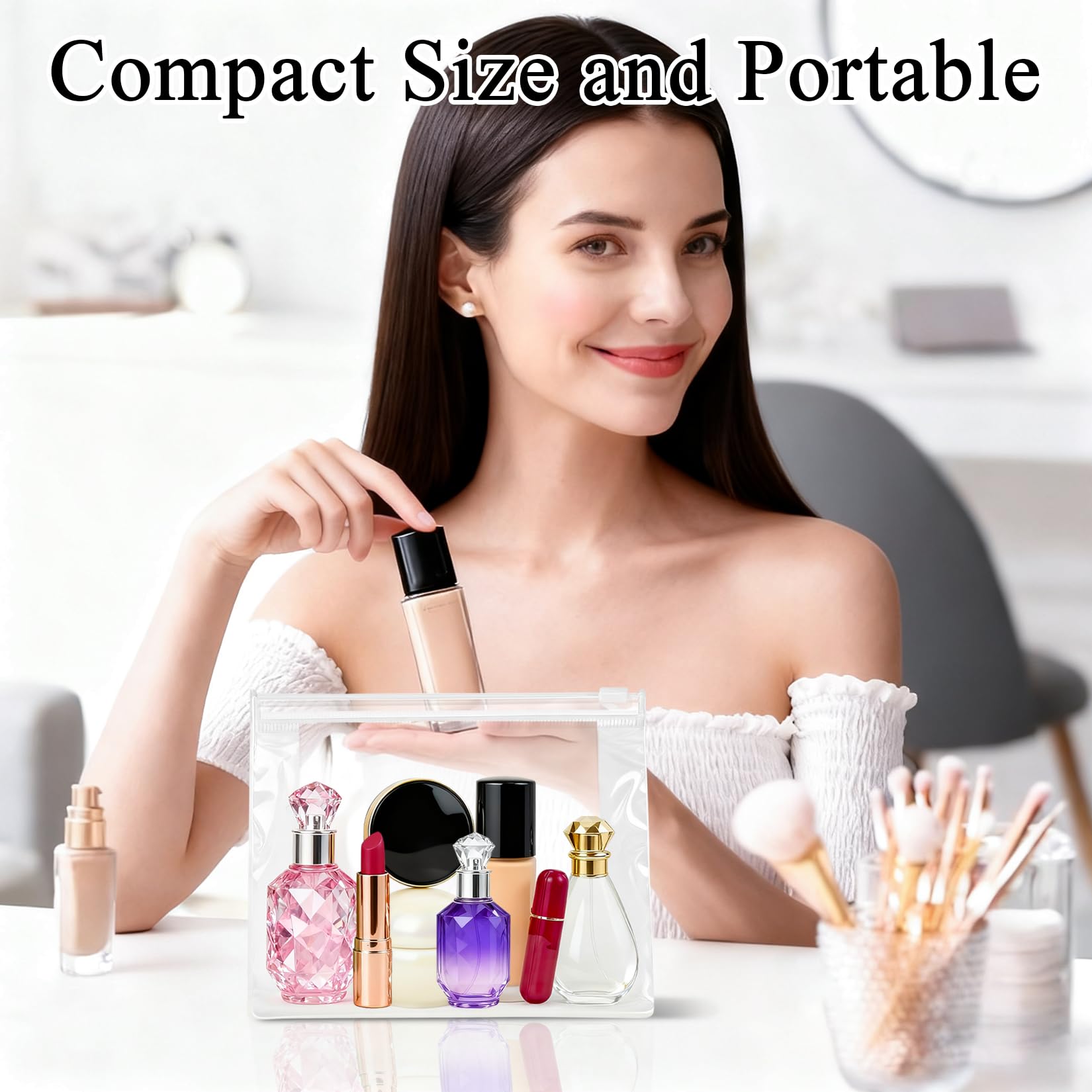 YEAJOIN clear pouches suitable for salons or makeup artists