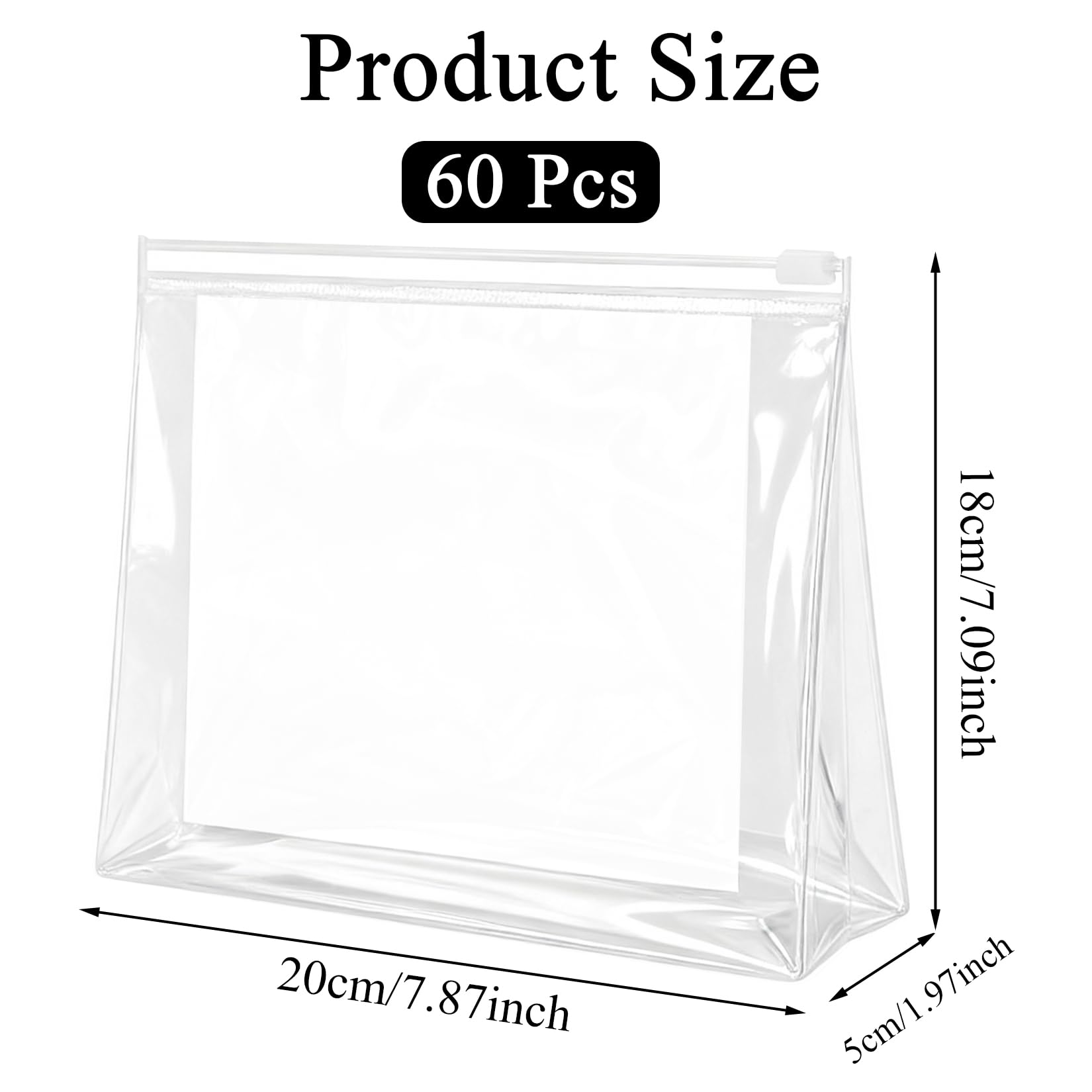 YEAJOIN waterproof PVC clear bag closeup showing durable zipper