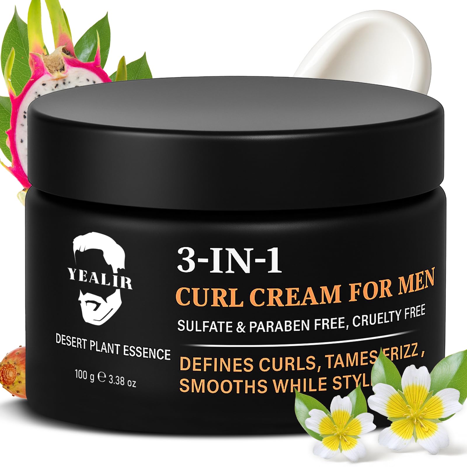 YEALIR 3-in-1 Curl Cream bottle for on-the-go styling.