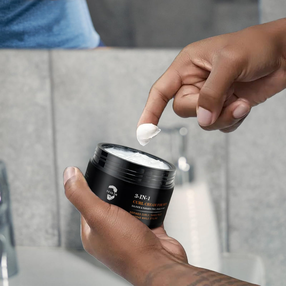 YEALIR curl cream ready for diffuser use for volume.
