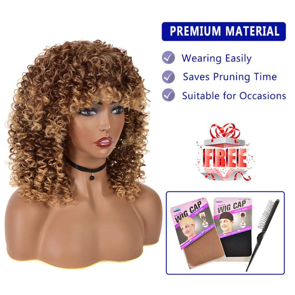 YEAME Curly Wigs adjustable cap ensures comfortable fit for many heads