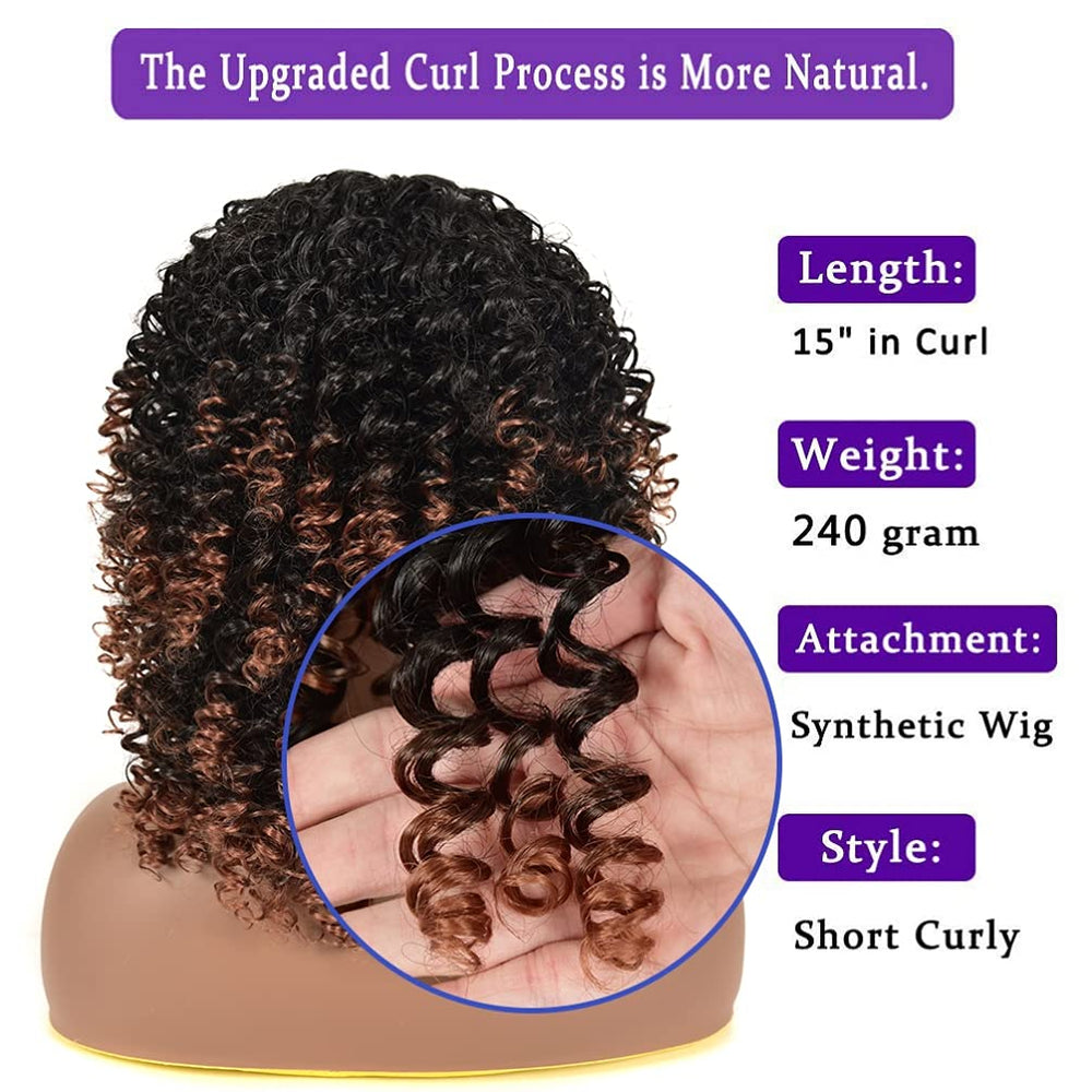 YEAME professional wig comb and four wig caps included for easy setup.