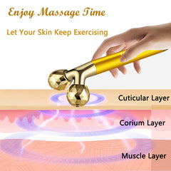 Yeamon 2-in-1 massager with T-shape head for targeted skin treatment