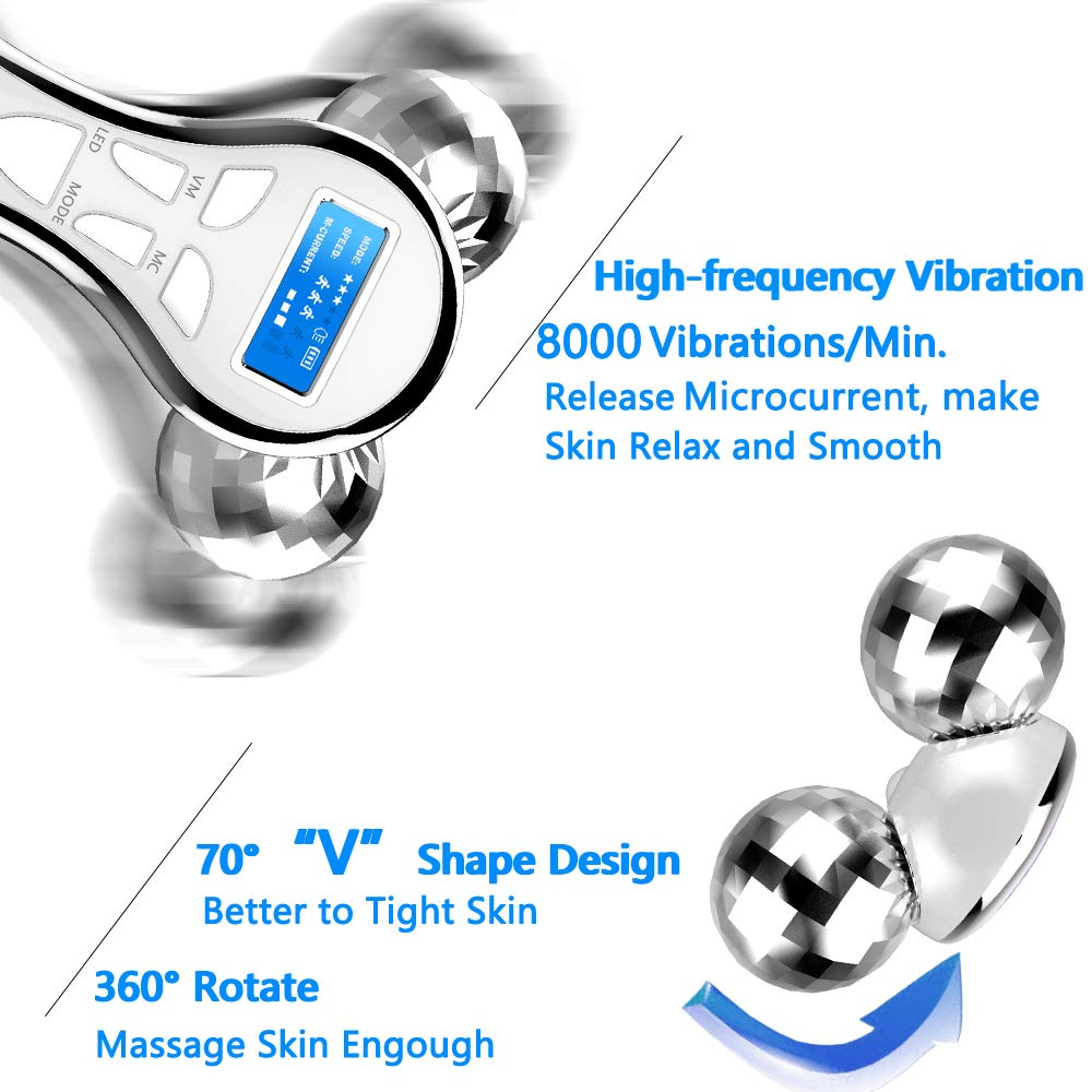 Yeamon 4D Roller with V-shaped head for gentle skin tightening
