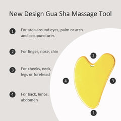 Yeamon Stainless Steel Gua Sha Stone stays cool for calming facial massage.