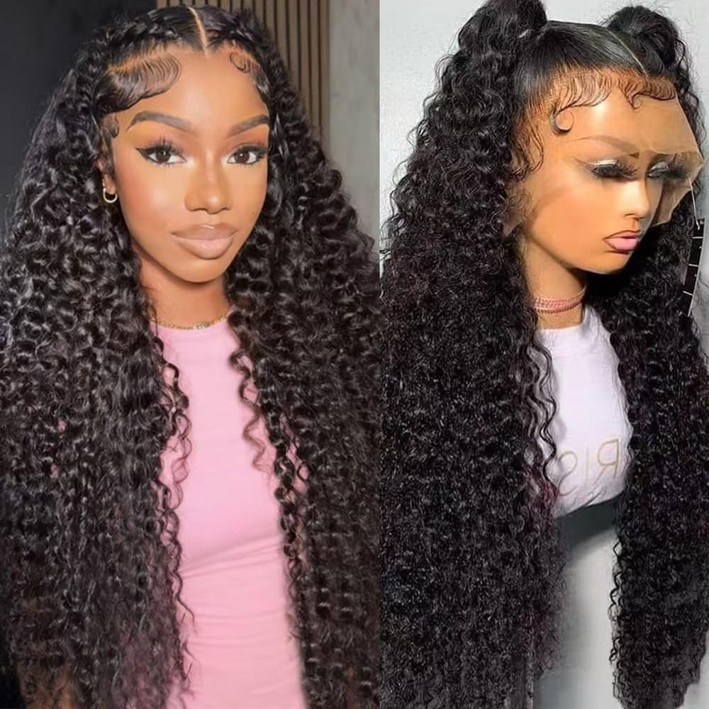 YEAONWHV 32-inch water wave lace front wig for natural movement and versatile styling.