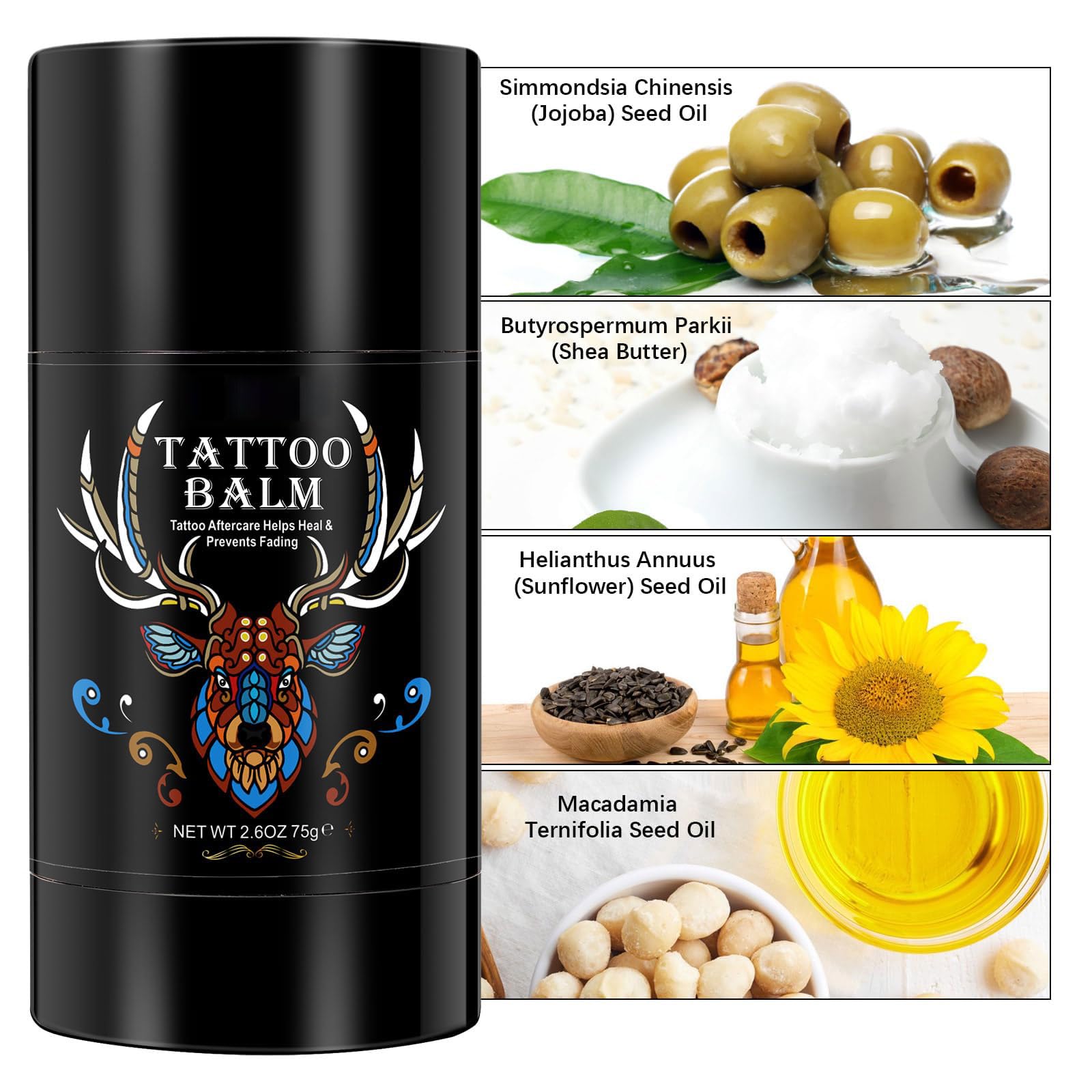 Yecuce Tattoo Balm natural ingredients gentle on sensitive skin.