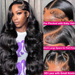 Yeelice Hair body wave lace front wig showing seamless parting and breathable cap