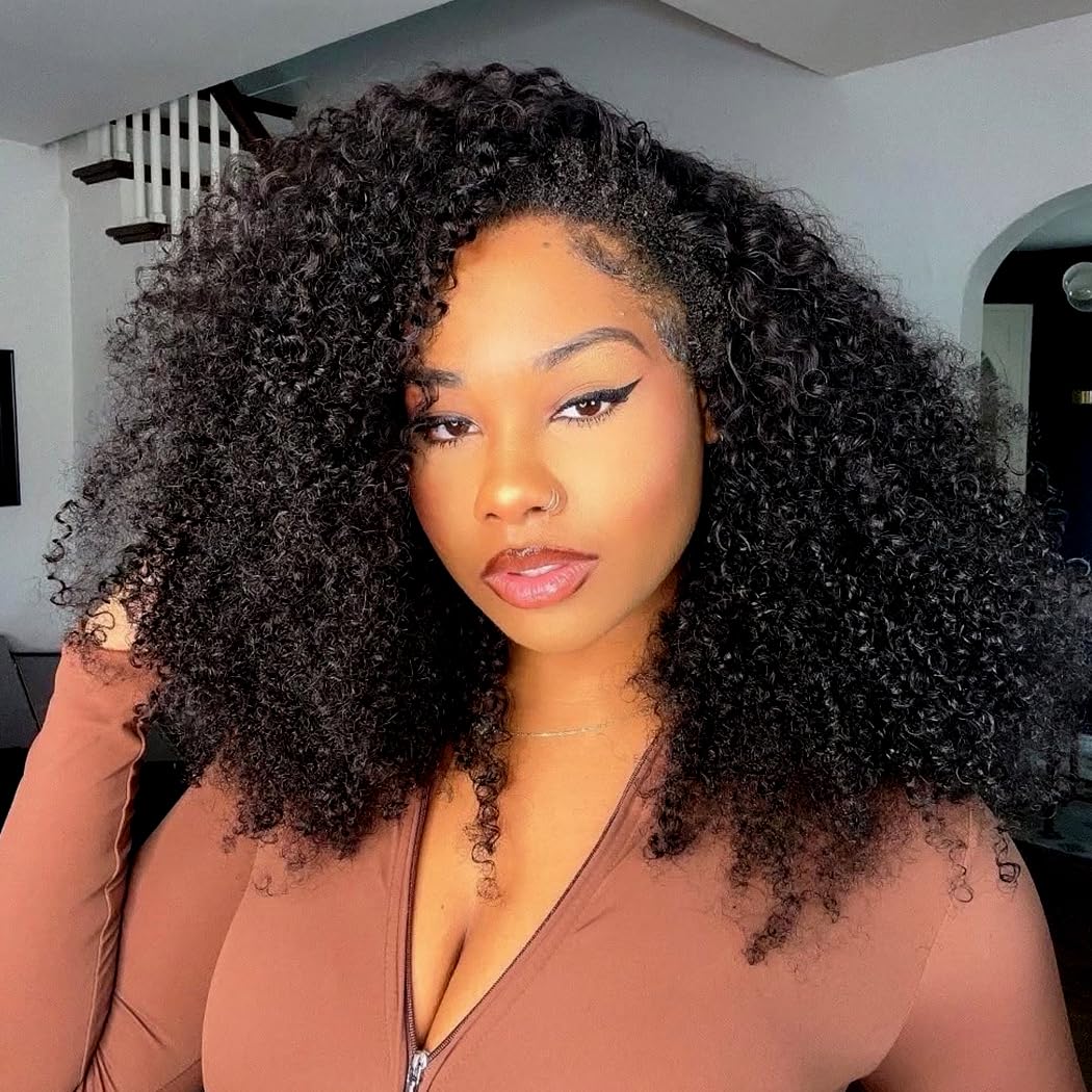 Yeelice Hair glueless half wig with kinky-curly texture for natural daily wear and easy styling.