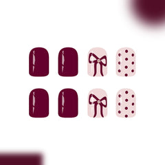 YEFIUO 24-piece packaging for ready-to-use press-on nails and tools.