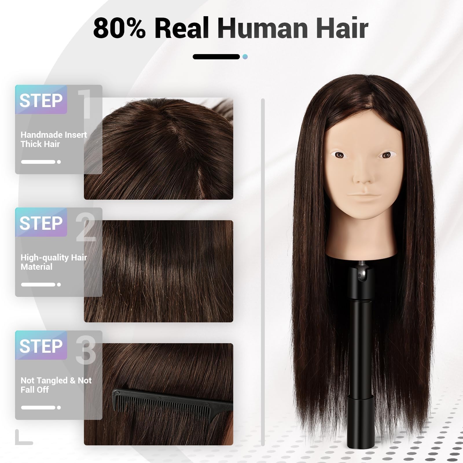 Yekavo 26-inch hair length for versatile styling tutorials.