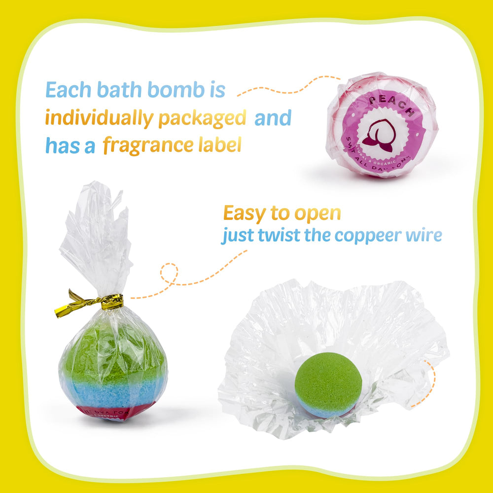 Gift ready packaging makes Yekery bath bombs ideal for birthdays and parties