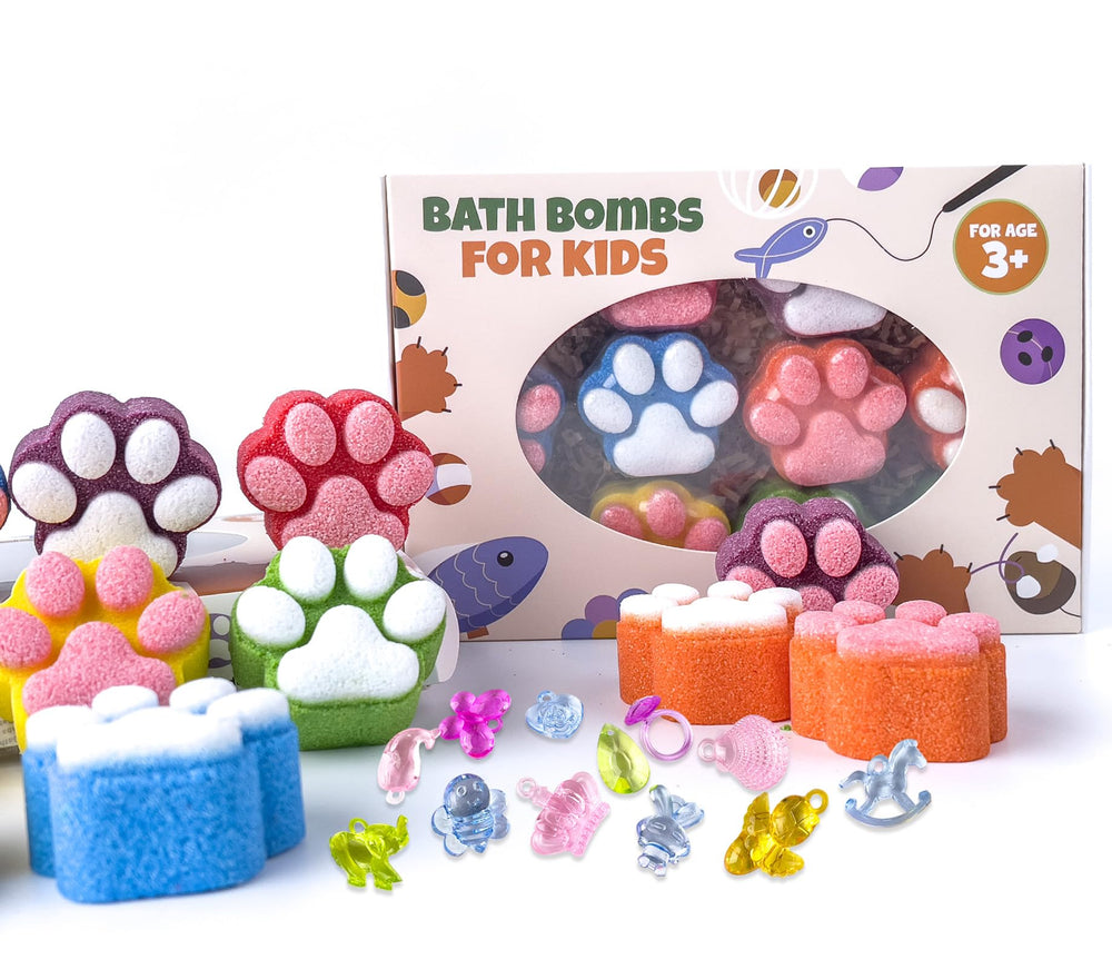 Yekery paw bath bomb gift set for kids, perfect for holidays