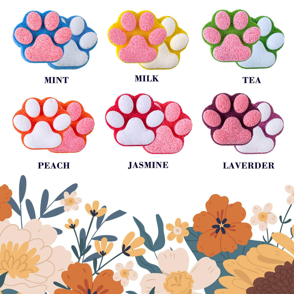 Yekery paw bath bomb is individually wrapped for easy gifting