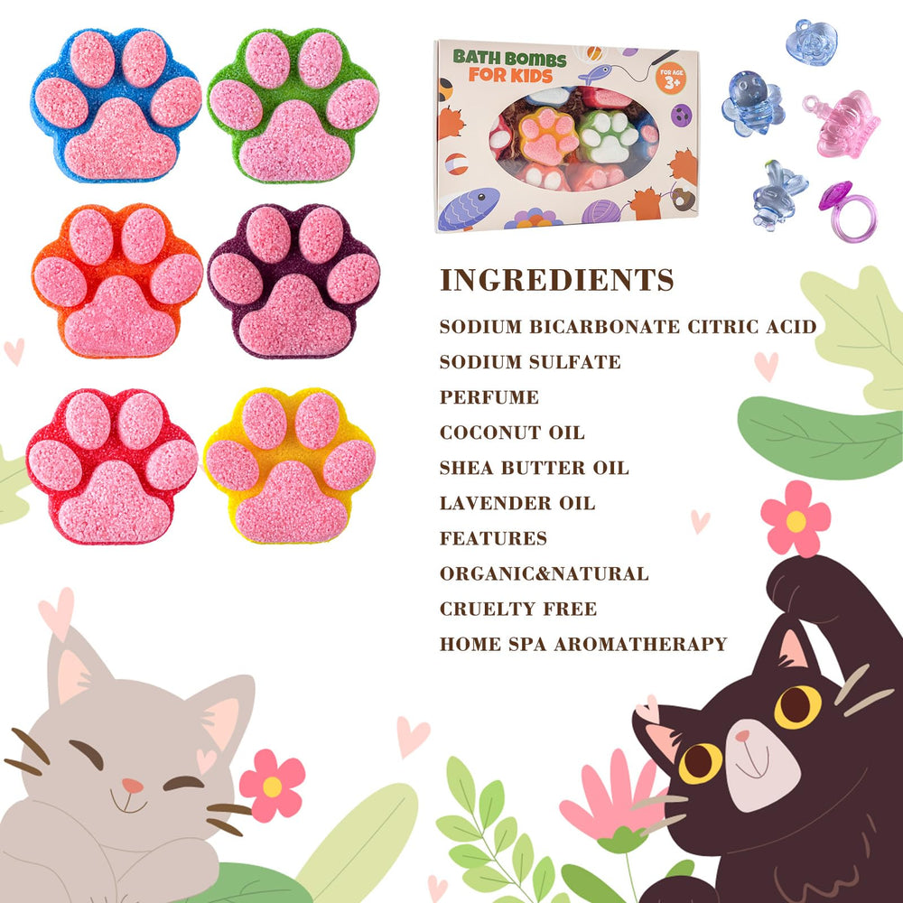 Yekery paw bath bomb includes a scraper for easy packaging opening