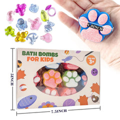 Yekery paw bath bombs scented with Tea Jasmine Mint for fun baths