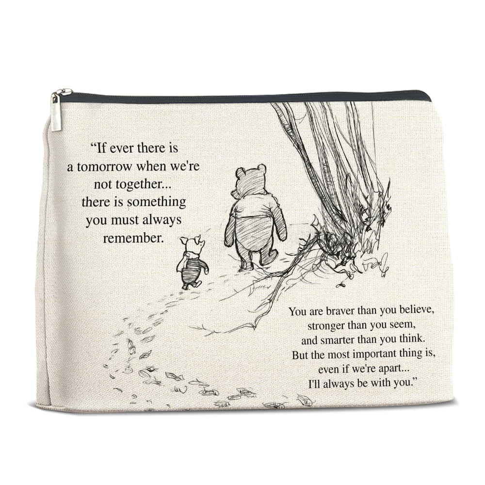 YeleY Pooh Bear cosmetic bag front view for daily organization