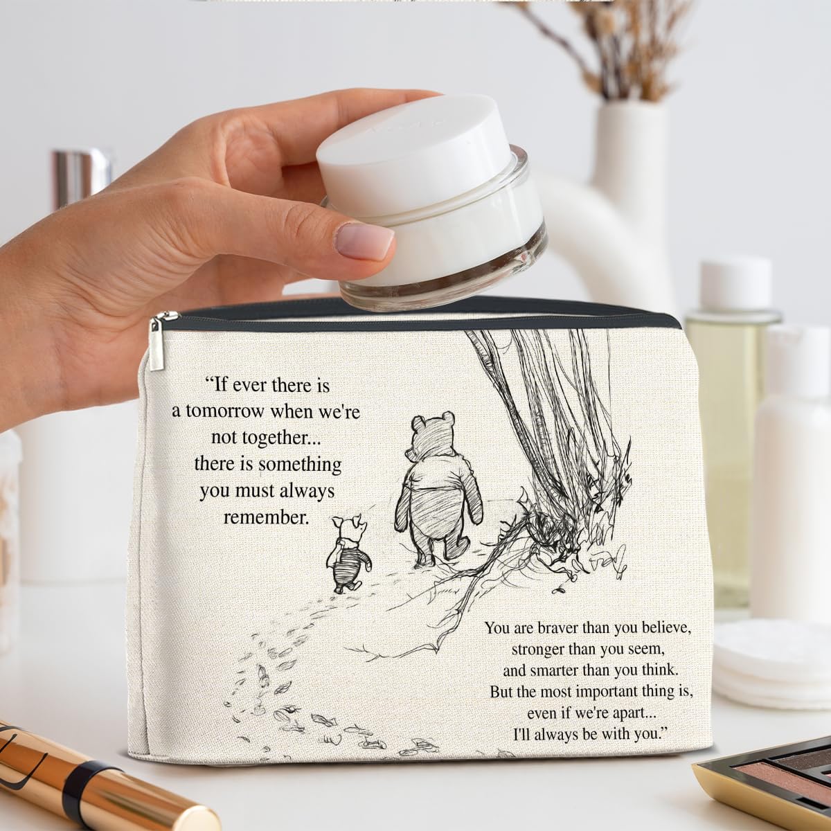 YeleY Pooh Bear bag with waterproof outer fabric for travel durability