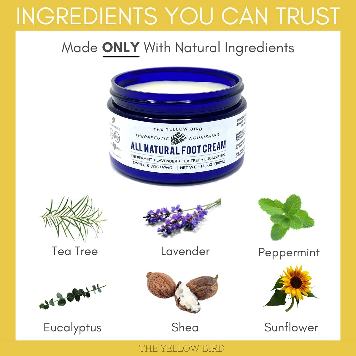 Long-lasting moisture from Yellow Bird Foot Cream