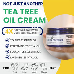 Natural ingredients and essential oils in the foot cream support gentle foot care.