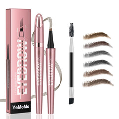 YeMoMo 4-Tip Eyebrow Pen showing precise, natural-looking brow strokes.