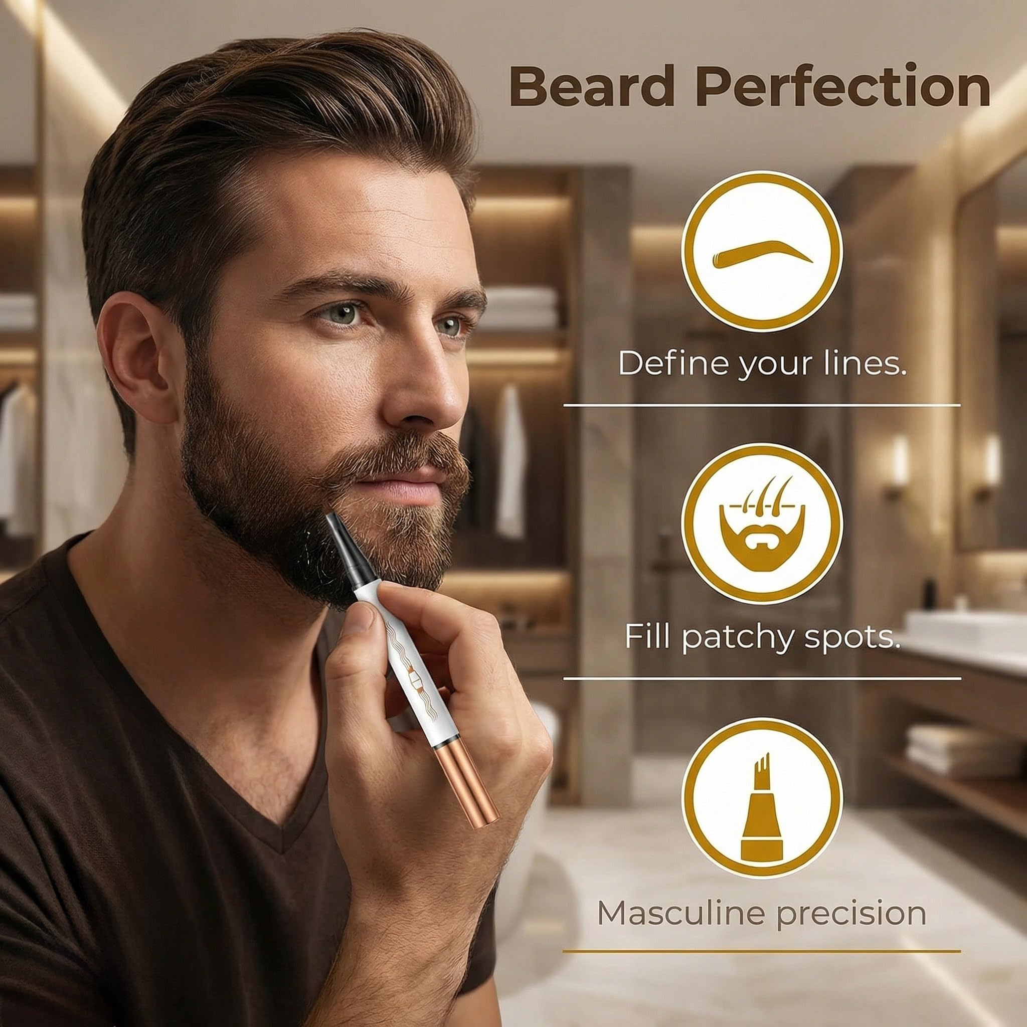 YeMoMo sleek white and rose gold design conveys professional quality.