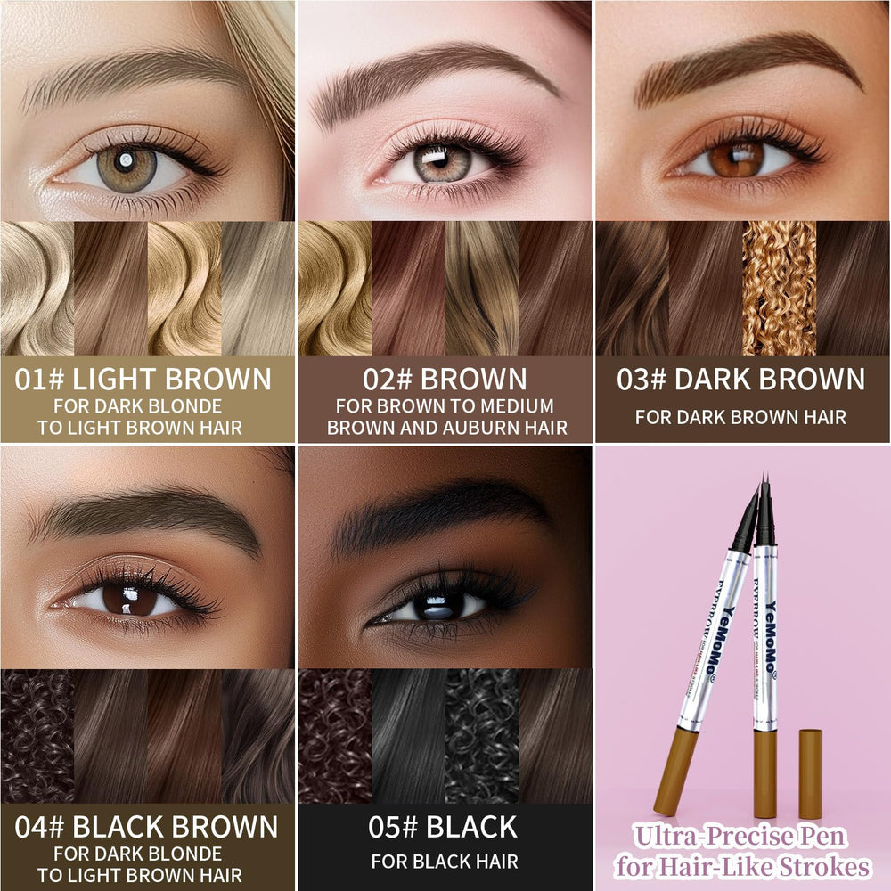 YeMoMo offers five natural shades to match brows and skin tones.