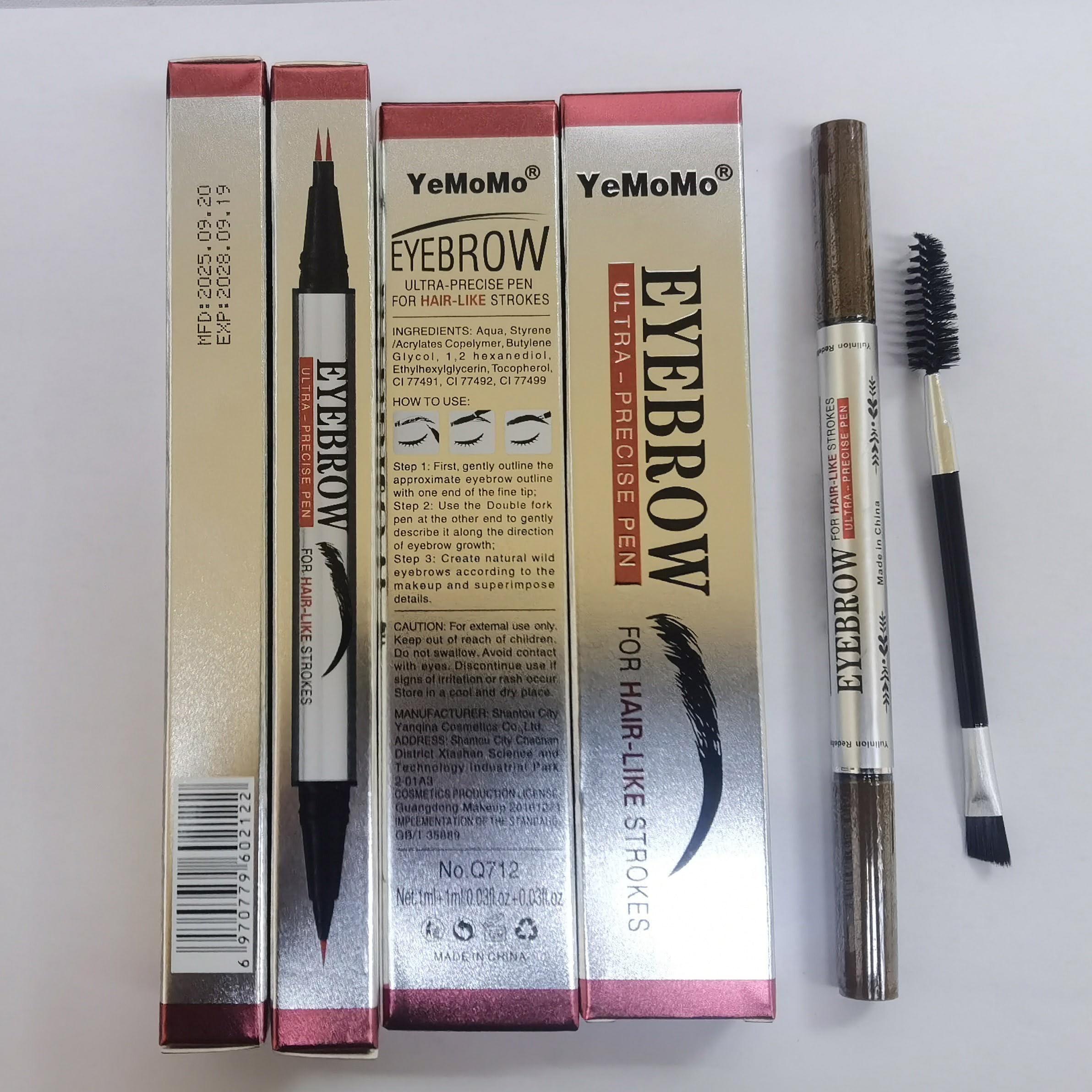 YeMoMo long-wear brow pencil resists sweat and daily activity.